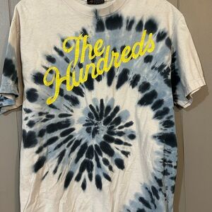 The Hundreds White Tee with Yellow & Black Bomb Label